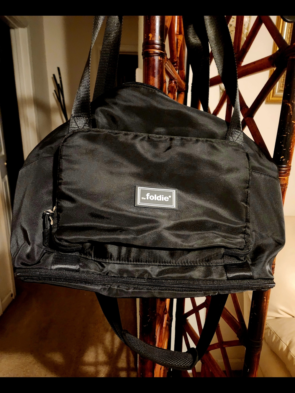 Foldie Black Men's Travel Duffel Bag